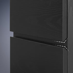 Nachtkastje met LED verlichting - 2 lades - Verstelbare Kleuren - Zwart